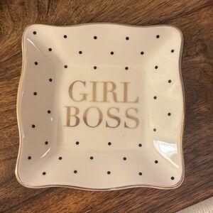 “Girl Boss” Ceramic Trinket Tray NWT